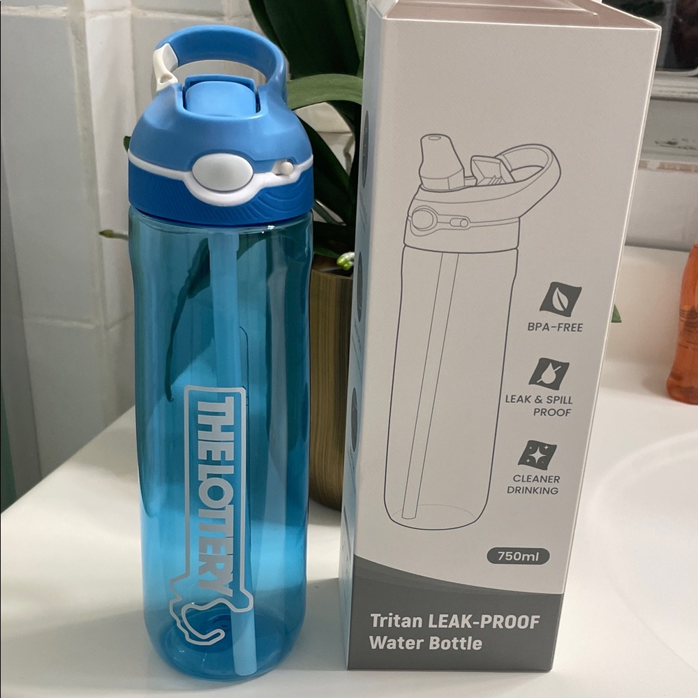 NEW !Blue Tritan Leak-Proof Water Bottle 750ml